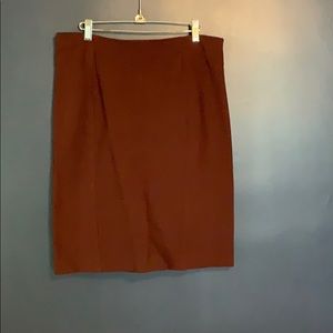 Ann Taylor burgundy knee length pencil skirt